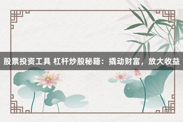 股票投资工具 杠杆炒股秘籍：撬动财富，放大收益
