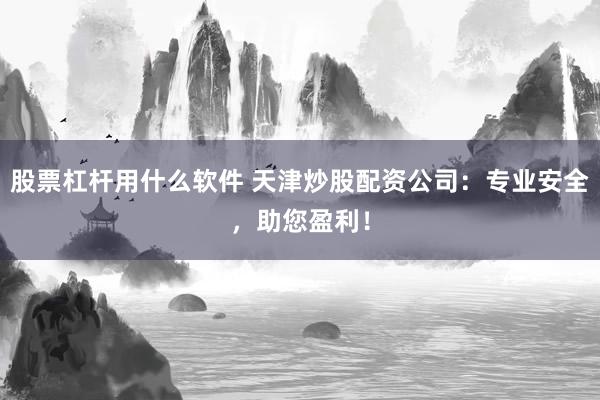 股票杠杆用什么软件 天津炒股配资公司：专业安全，助您盈利！