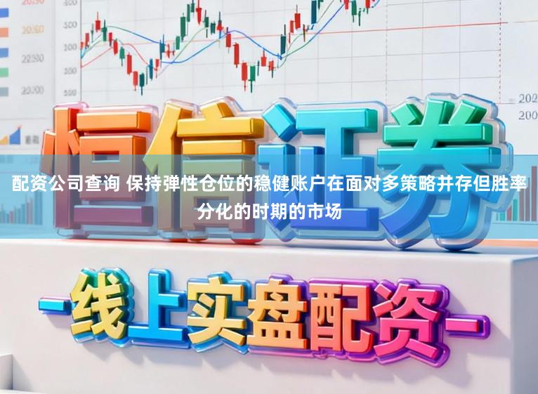 配资公司查询 保持弹性仓位的稳健账户在面对多策略并存但胜率分化的时期的市场