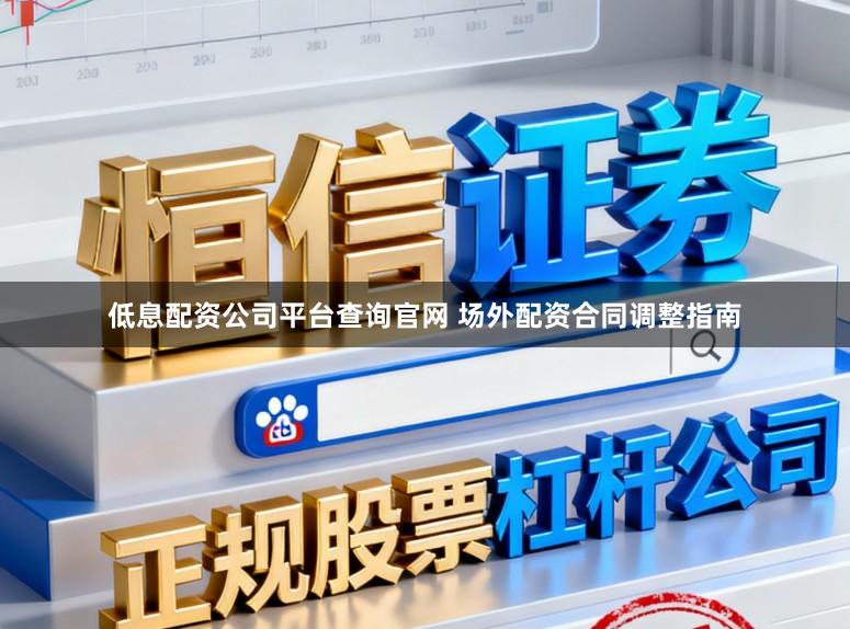 低息配资公司平台查询官网 场外配资合同调整指南